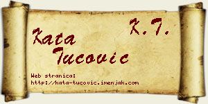 Kata Tucović vizit kartica